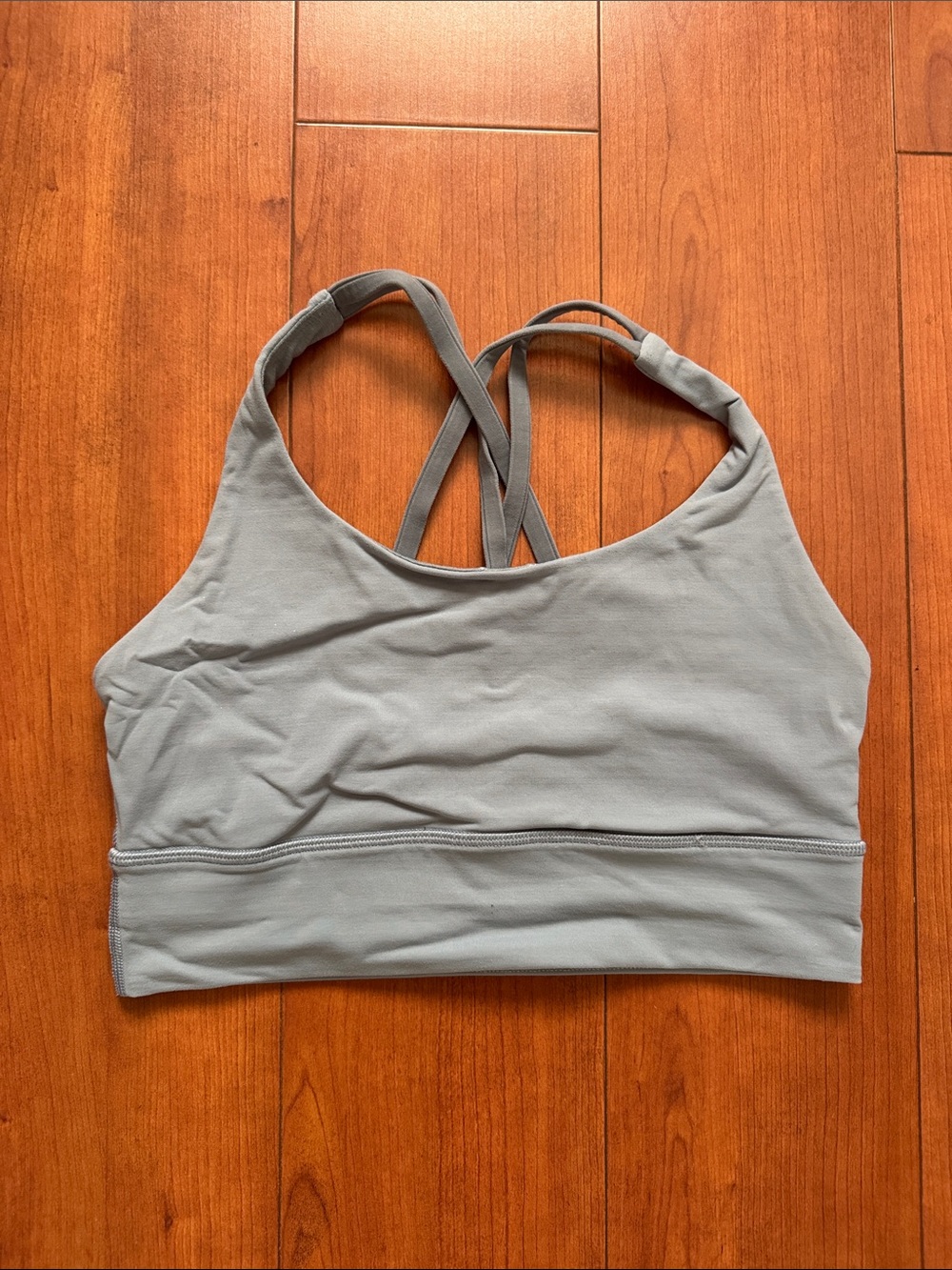 lululemon athletica Light Gray Cross-Back Sports Bra